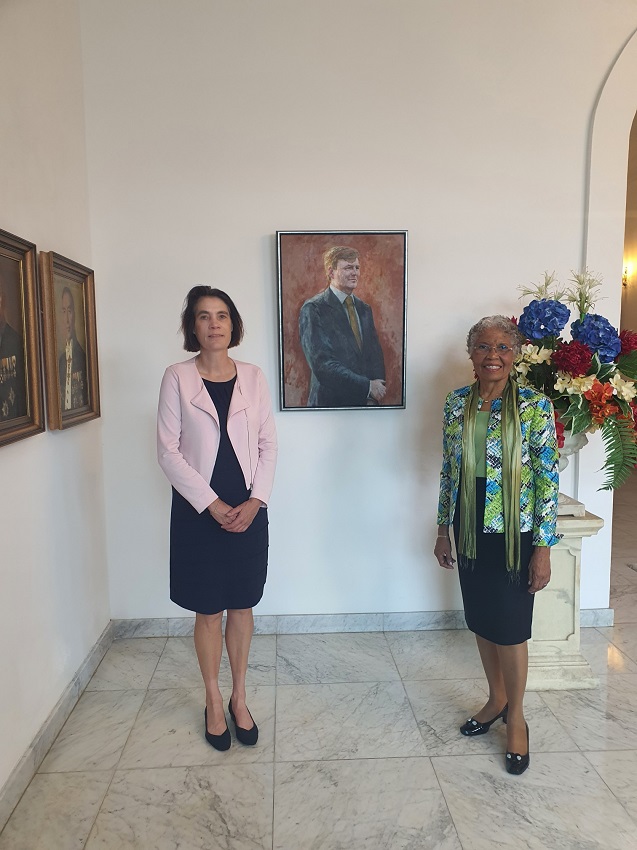 President of the Supreme Court visits the Governor of Curaçao