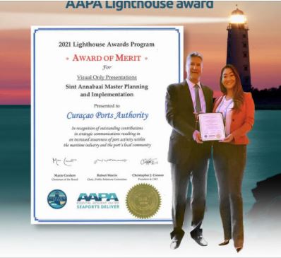 Curaçao Ports Authority honored with AAPA Lighthouse Award