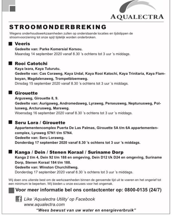 Four days of power outages due to work