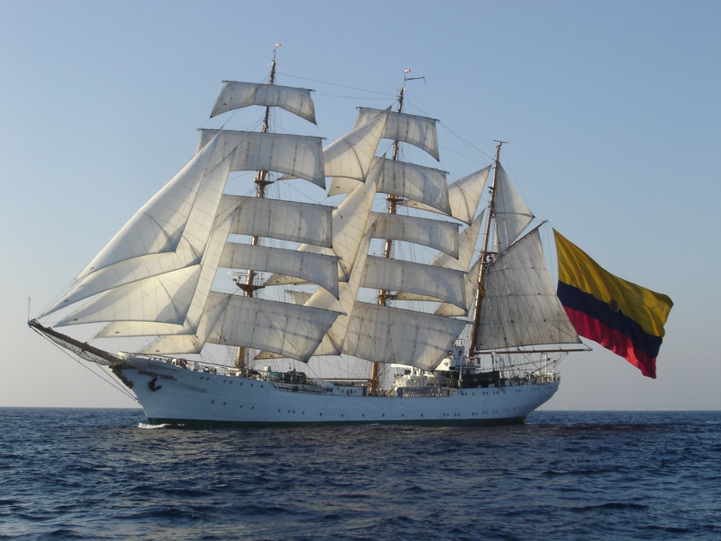 Colombian training ship in Curaçao