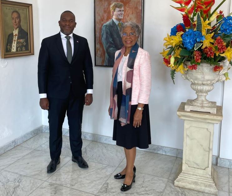 Governor of Sint Maarten, Ajamu Baly, Makes Inaugural Visit to Prime Minister Gilmar Pisas and Governor George-Wout