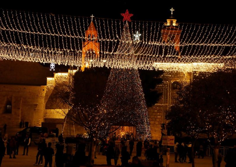 Carols and bells in Bethlehem as Christmas draws near