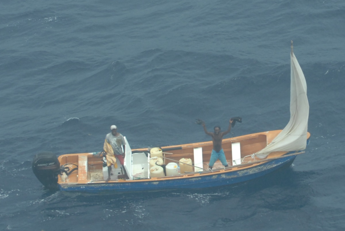 Fishermen saved after 18 days at sea using marine ship Zr.Ms. Groningen