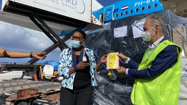 Curaçao International Airport shares the excitement on the arrival of first COVID-19 vaccines delivery by the wings of KLM Royal