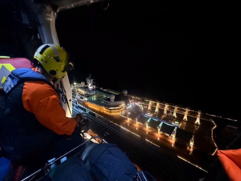 Coast Guard Helicopter Evacuates 79-Year-Old American Tourist After Heart Attack Aboard Cruise Ship