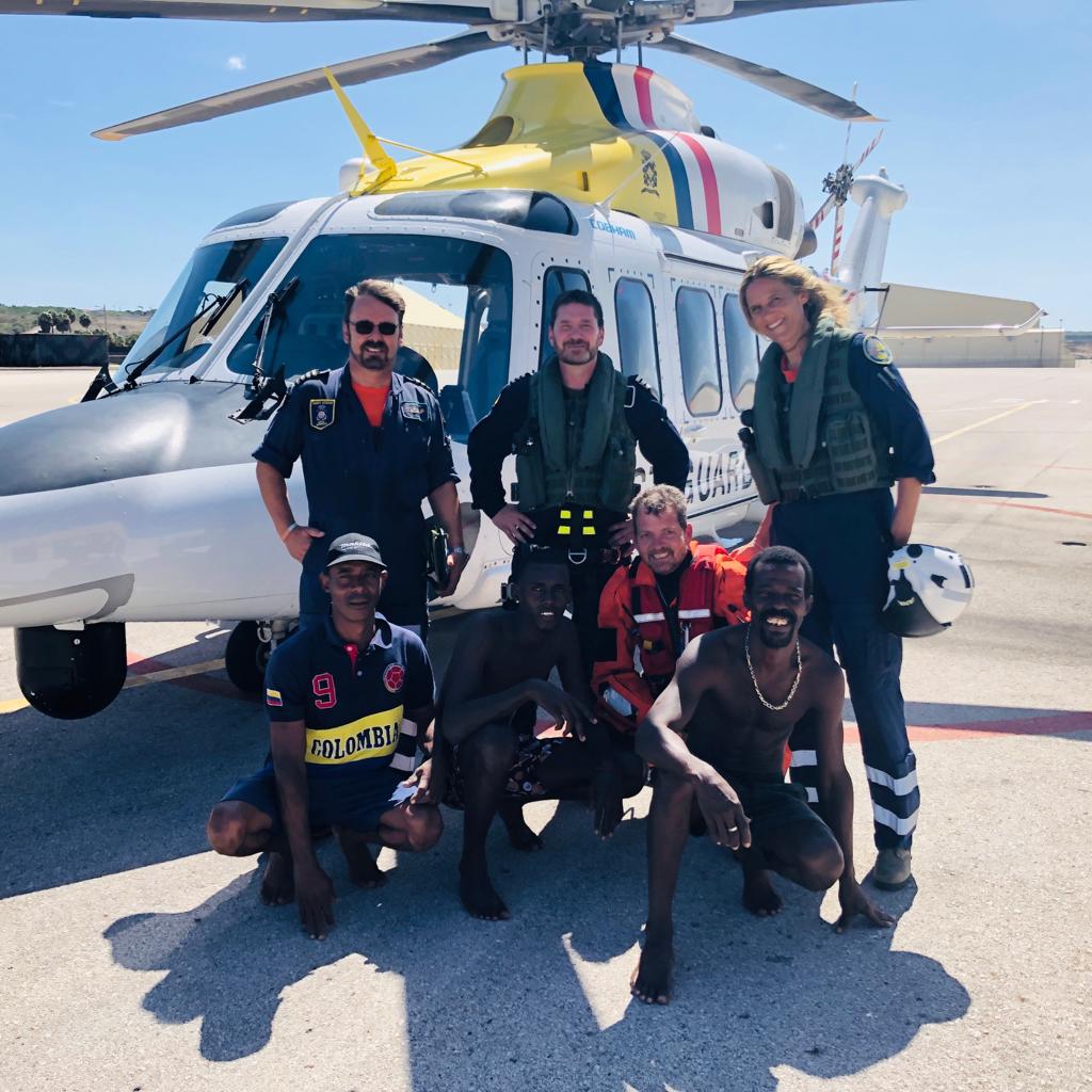 Coastguard helicopter rescues four people