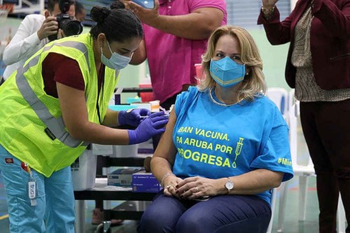 Aruba prime minister gets her vaccination