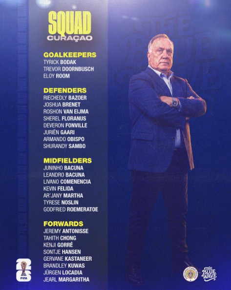 Dick Advocaat Announces Curaçao’s Final World Cup Squad