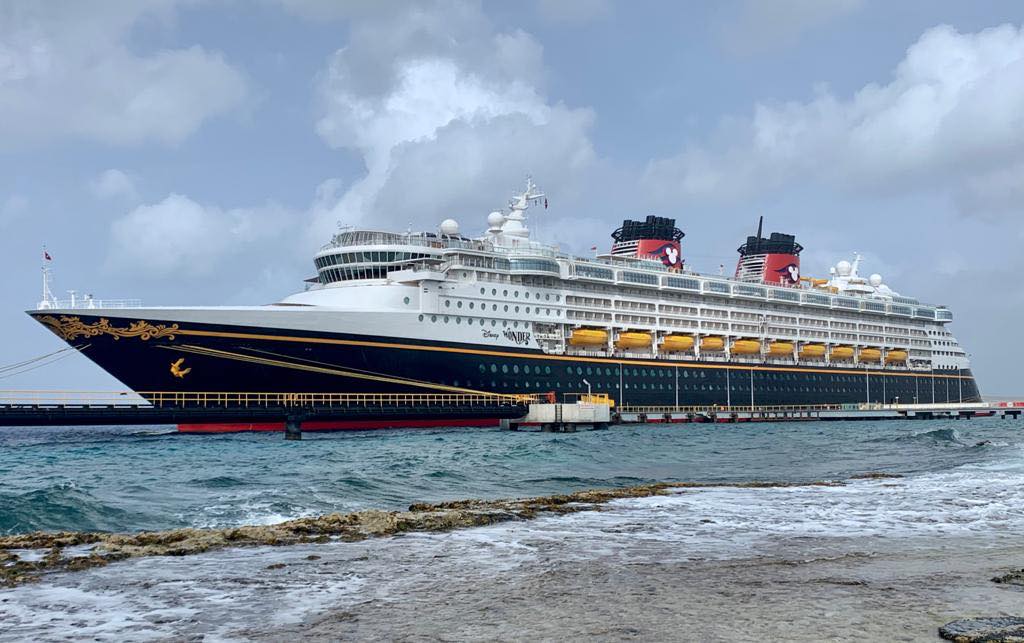 Disney Dream moored at Bullen Bay