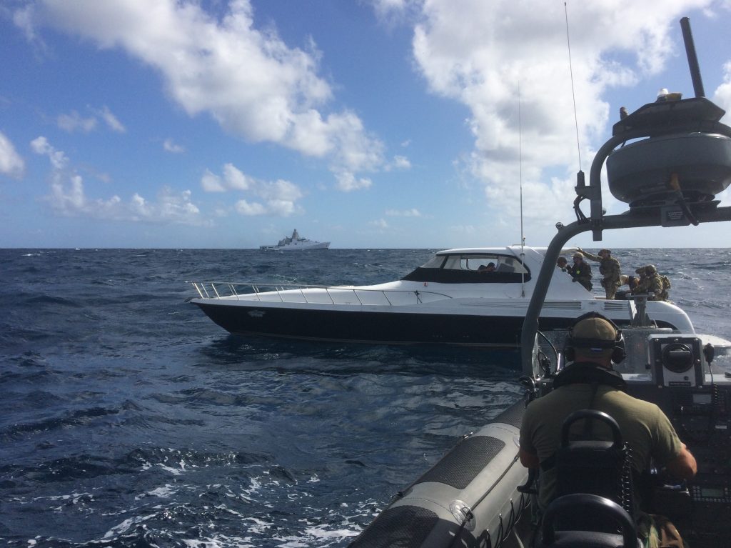 Navy ship intercepts more than 2000 kilos of drugs