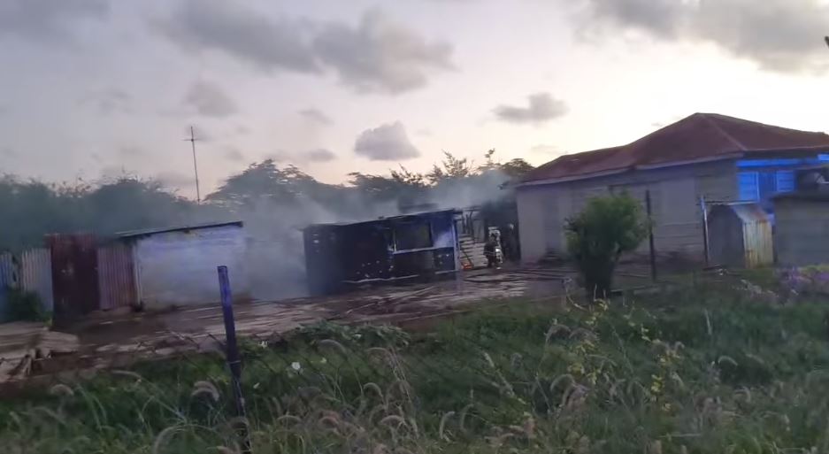 Elderly woman burned alive