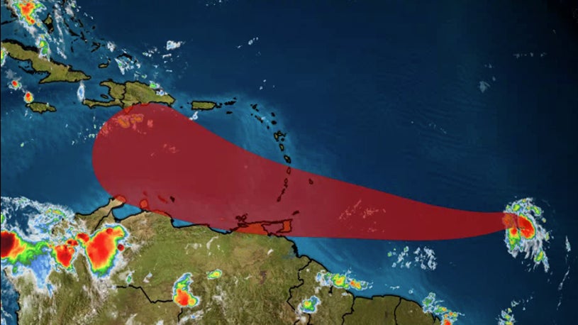 Gonzalo heading towards the Caribbean