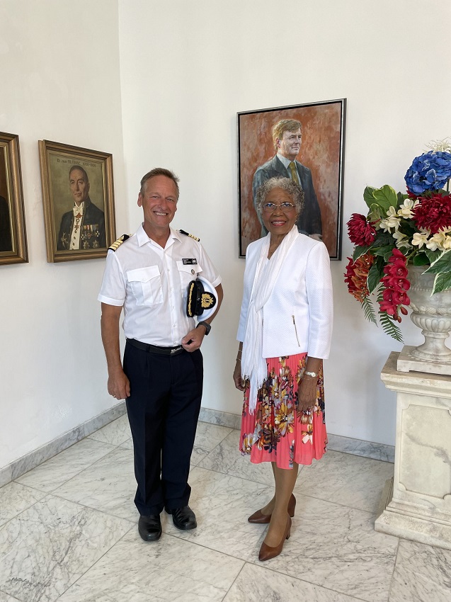 Captain of 107-year-old Norwegian three-master visiting the Governor