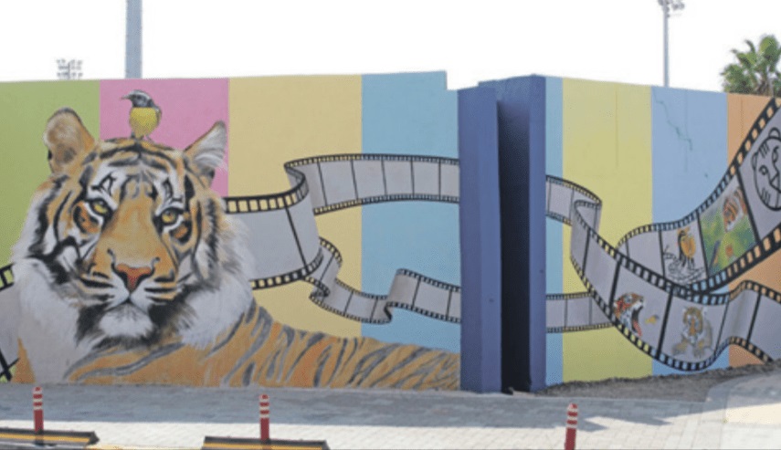 Wall painting at the Movies Otrobanda