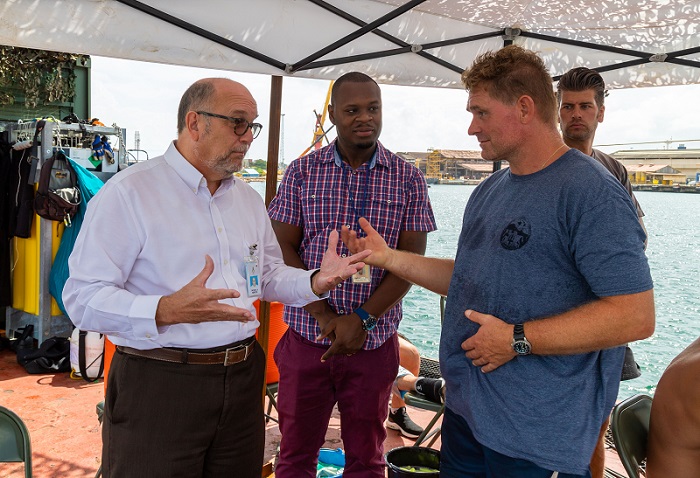 Cooperation between RdK and Royal Navy aimed to remove sunken rafts as part of training