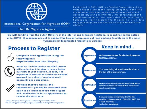 IOM announces the start of the registration process for the voucher assistance for undocumented migrants in Curaçao