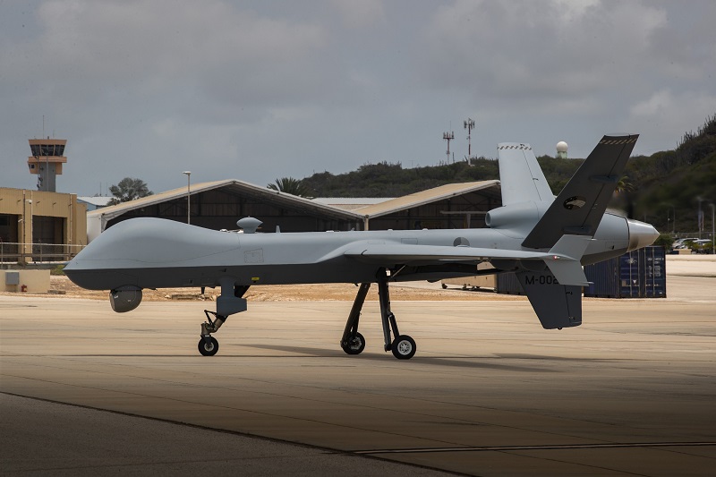 First flight of unmanned reconnaissance aircraft MQ-9 Reaper