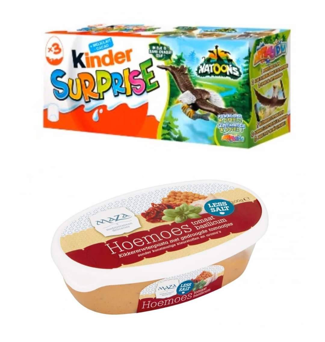 Recall Kinder chocolate and Maza hummus