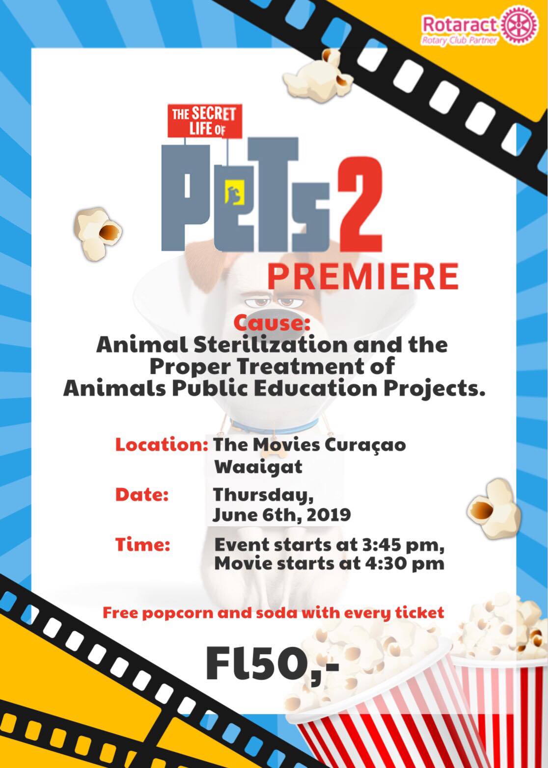 Rotaract Club of Curaçao organizes Secret Life of Pets 2 movie premiere!
