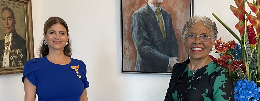 Eunice Saleh appointed Knight in the Order of Orange Nassau