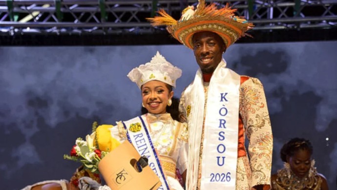 Jenouska Maduro crowned Seú Queen Curaçao 2026, Vilangelo Supriana named first Harvest King