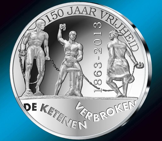Central Bank commemorates slavery with 5 guilders coin