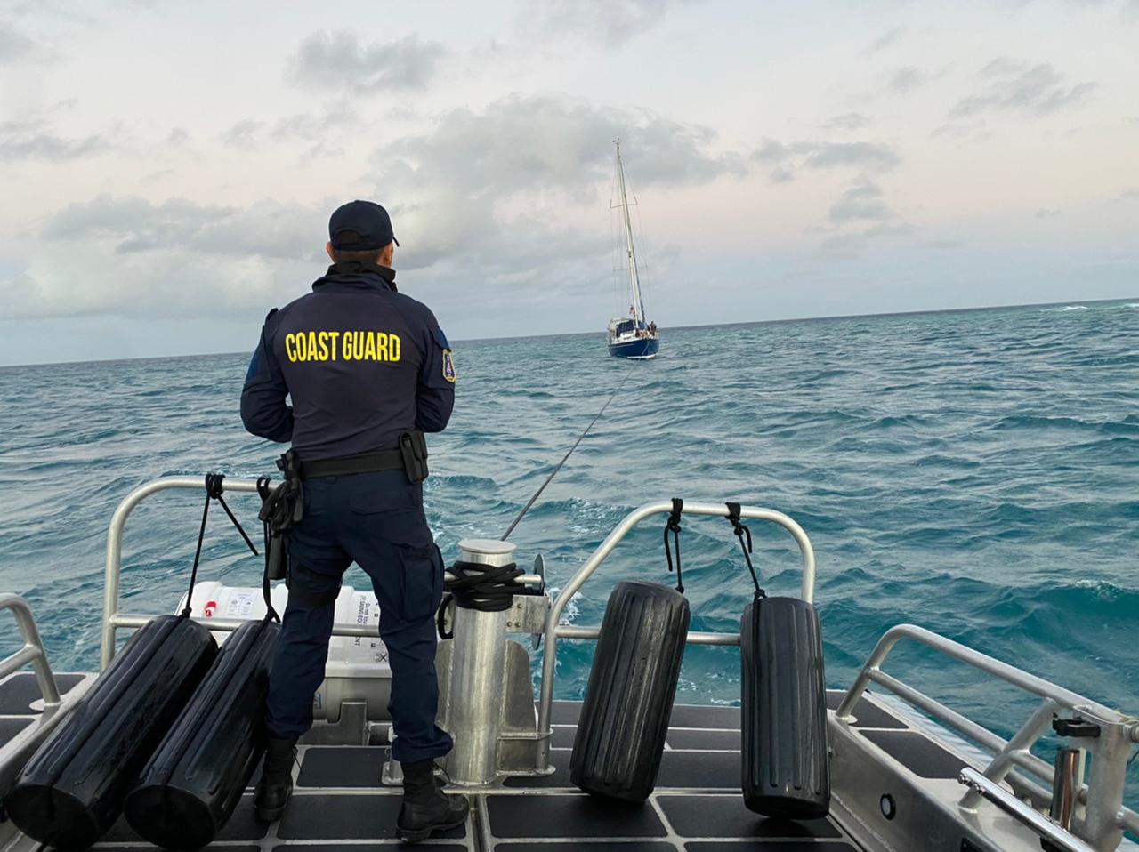 Multiple boats were towed