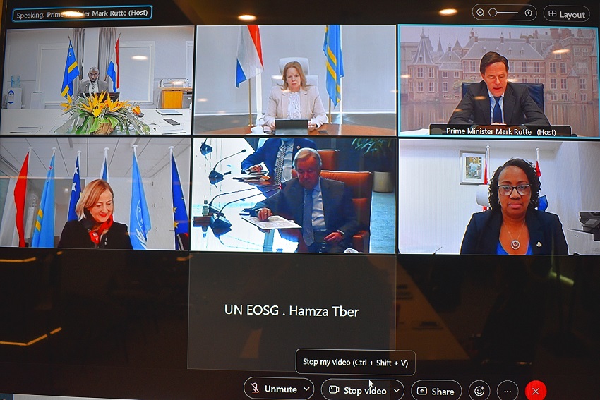 Dutch Kingdom Prime Ministers meet with UN Secretary General