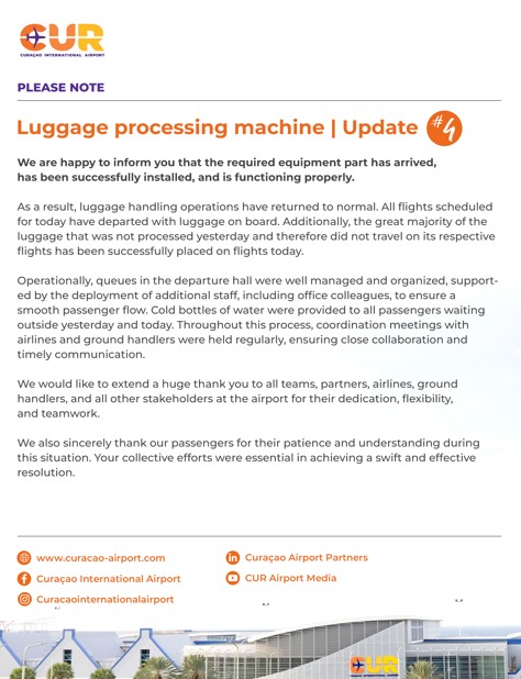 Luggage processing machine update 4