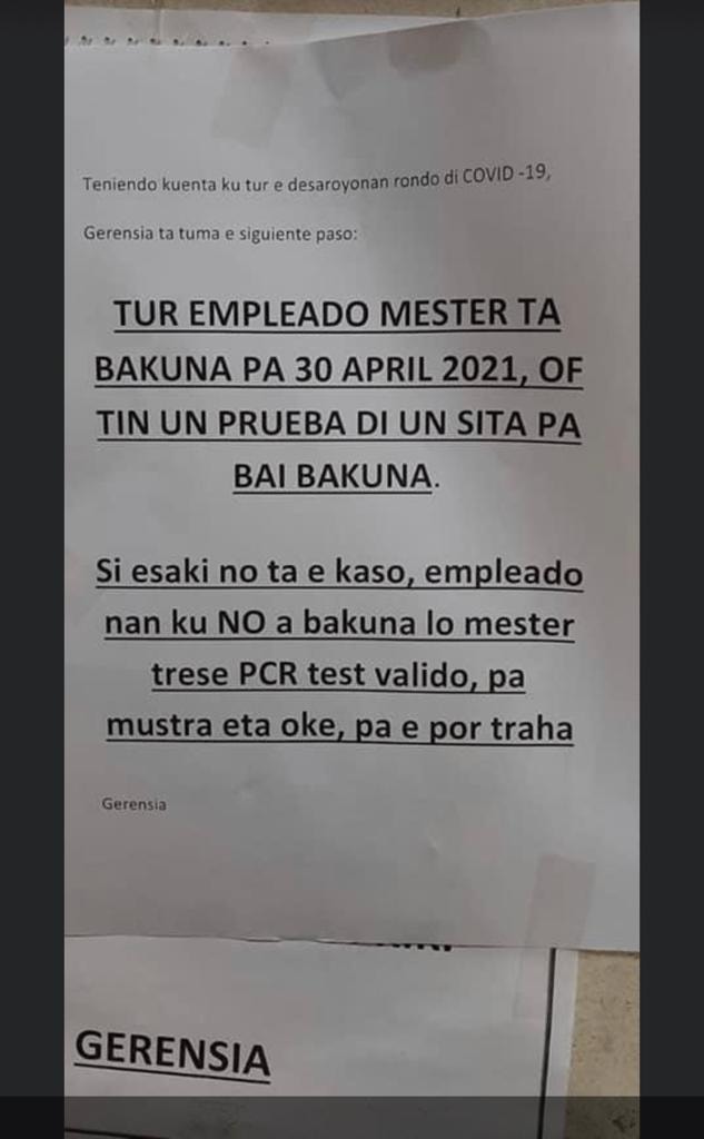 Commotion about supermarket vaccination poster