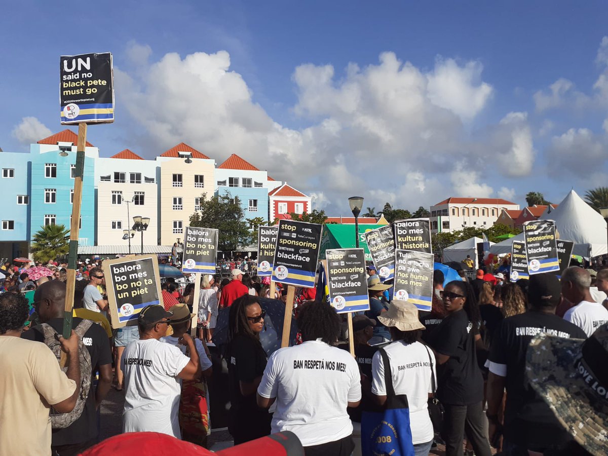 Demonstration on Curaçao against Zwarte Piet